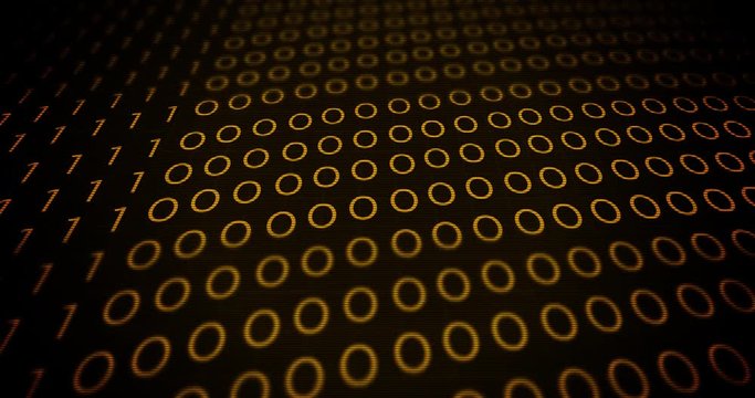 Outdated Retro old binary code within old computer hardrive