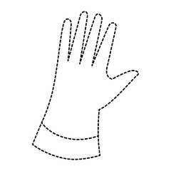 rubber gloves isolated icon