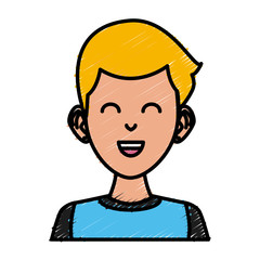 Young man cartoon icon vector illustration graphic design