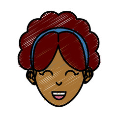 Young woman cartoon icon vector illustration graphic design