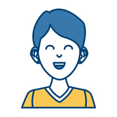 Young man cartoon icon vector illustration graphic design