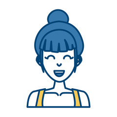 Young woman cartoon icon vector illustration graphic design