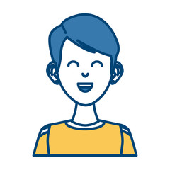 Young man cartoon icon vector illustration graphic design