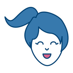 Young woman cartoon icon vector illustration graphic design