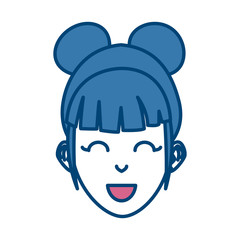 Young woman cartoon icon vector illustration graphic design