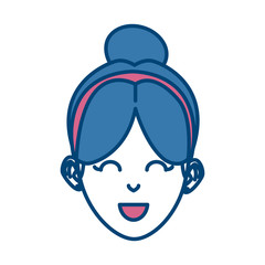 Young woman cartoon icon vector illustration graphic design