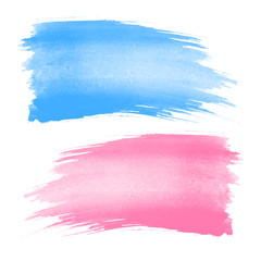 Vector hand drawn watercolor brush stains. Colorful painted strokes. Watercolor brushed backgrounds.