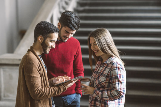College Student Using a Tablet