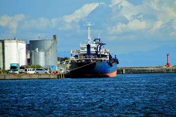 Port of Hokkaido Otaru and the landscape of the sea