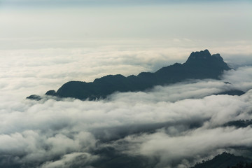 Morning Mist with Mountain ,sea of mis © meen_na