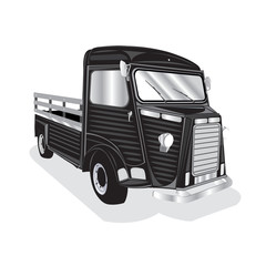 Graphic, Ancient car Classic car with black-white on white background, Vector illustration - 174658072