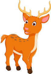 cute deer cartoon look up