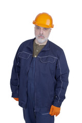 Man builder in working clothes