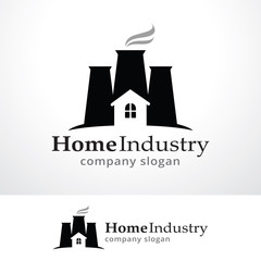 Home Industry Logo Template Design Vector, Emblem, Design Concept, Creative Symbol, Icon
