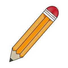 pencil utensil  icon over white background vector illustration
