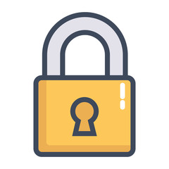 padlock icon over white background vector illustration