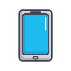 smartphone device icon over white background vector illustration