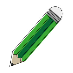 pencil utensil  icon over white background vector illustration