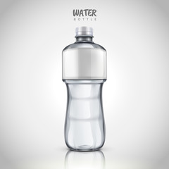 Water bottle package mockup