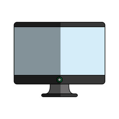 Fototapeta premium computer icon over white background vector illustration