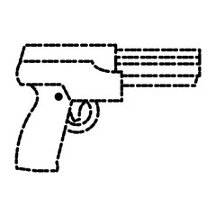 Videogame gun pistol icon vector illustration graphic design