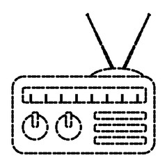 Old radio stereo icon vector illustration graphic design