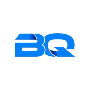 bq logo initial logo vector modern blue fold style