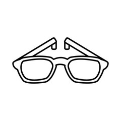 Fototapeta premium Nerd glasses isolated icon vector illustration graphic design