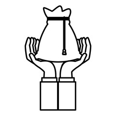 Bag of money icon vector illustration graphic design