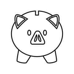 Piggy money savings icon vector illustration graphic design