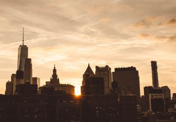 Fototapeta na wymiar Sunset in NYC