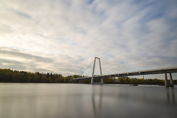 Fototapeta na wymiar Bridge over the River in Umea, Sweden