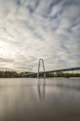 Bridge over the River in Umea, Sweden