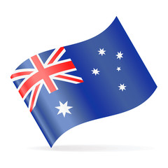 Australia Flag Vector Waving Icon