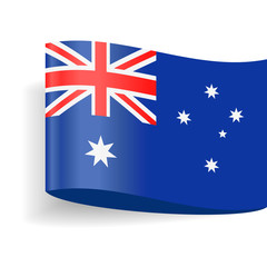 Australia Flag Vector Label Tag Icon