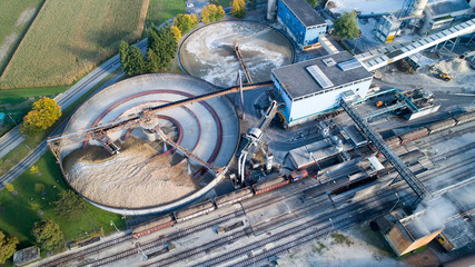 Blick auf Zuckerrübendepot