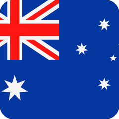 Australia Flag Vector Square Flat Icon