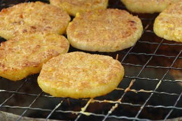 grilled sticky rice with egg