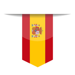Naklejka premium Spain Flag Vector Bookmark Icon