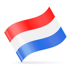 Netherlands Flag Vector Waving Icon