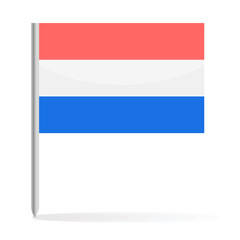 Netherlands Flag Pin Vector Icon
