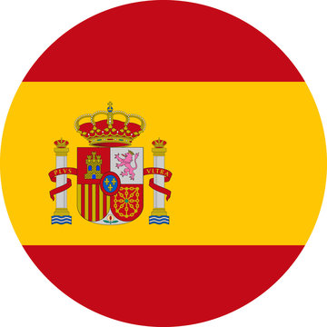 Spain Flag Vector Round Flat Icon Stock-Vektorgrafik | Adobe Stock