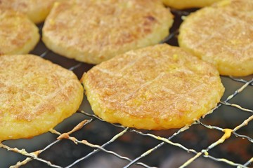 grilled sticky rice with egg