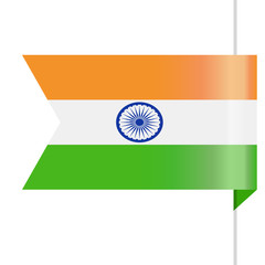 India Flag Vector Bookmark Icon