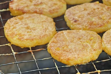 grilled sticky rice with egg