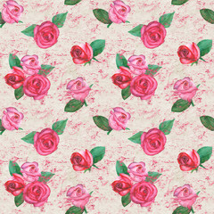 Grunge roses background