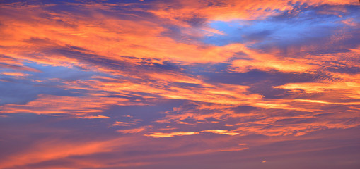 The sky with clouds beatiful sunrise background.