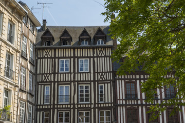 Fototapeta premium Façades des maisons médiévales de Rouen