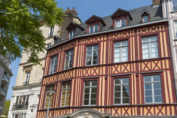 Fototapeta na wymiar Façades des maisons médiévales de Rouen