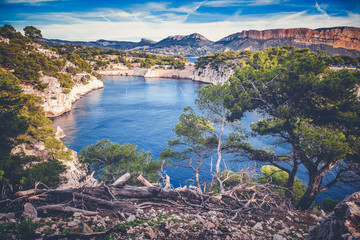 Beautiful seascape, French Riviera, Calanques